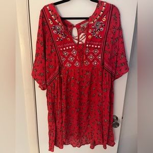 NWT Wonderly Curvy  Moroccan Sunset Boho Top tunic